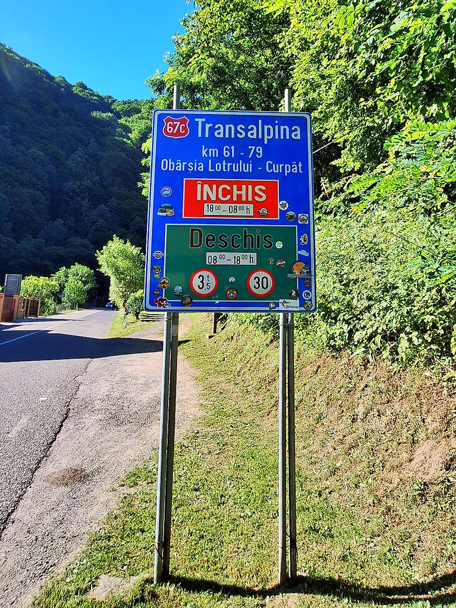 Transalpina-Schild Transalpina-Schild